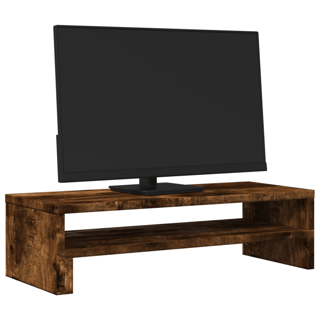 Monitor Stand Smoked Oak 21.3x8.7x5.9" Engineered Wood