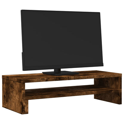 Monitor Stand Smoked Oak 21.3x8.7x5.9" Engineered Wood