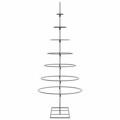 Metal Christmas Tree for Decoration Black 70.9"