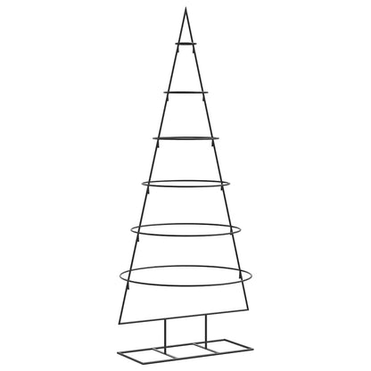 Metal Christmas Tree for Decoration Black 70.9"