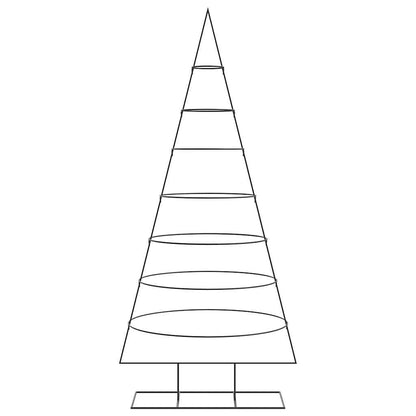 Metal Christmas Tree for Decoration Black 82.7"