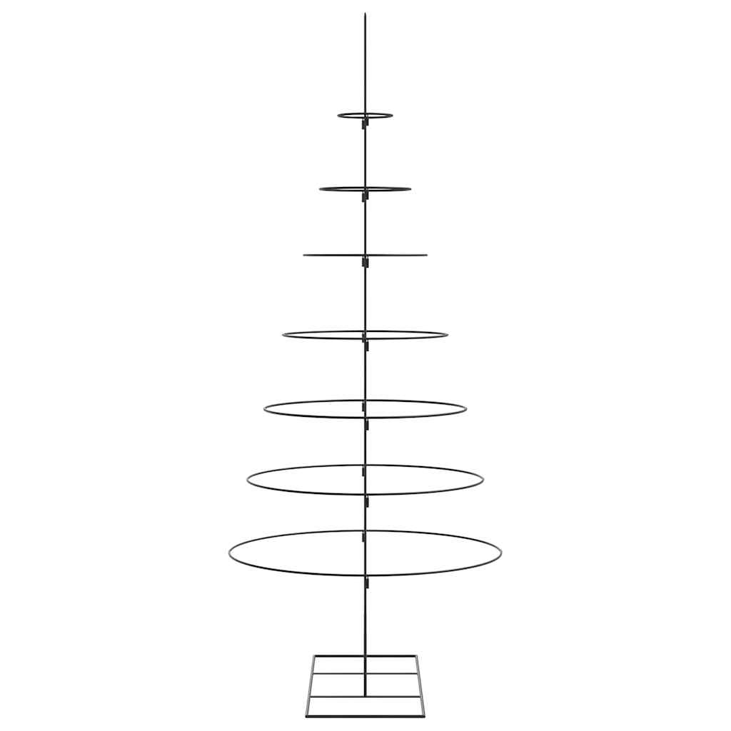 Metal Christmas Tree for Decoration Black 82.7"