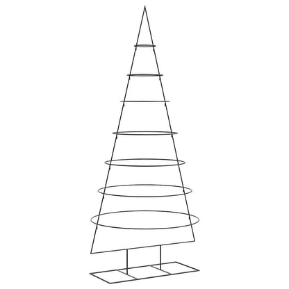 Metal Christmas Tree for Decoration Black 82.7"