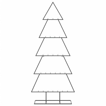 Metal Christmas Tree for Decoration Black 59.1"