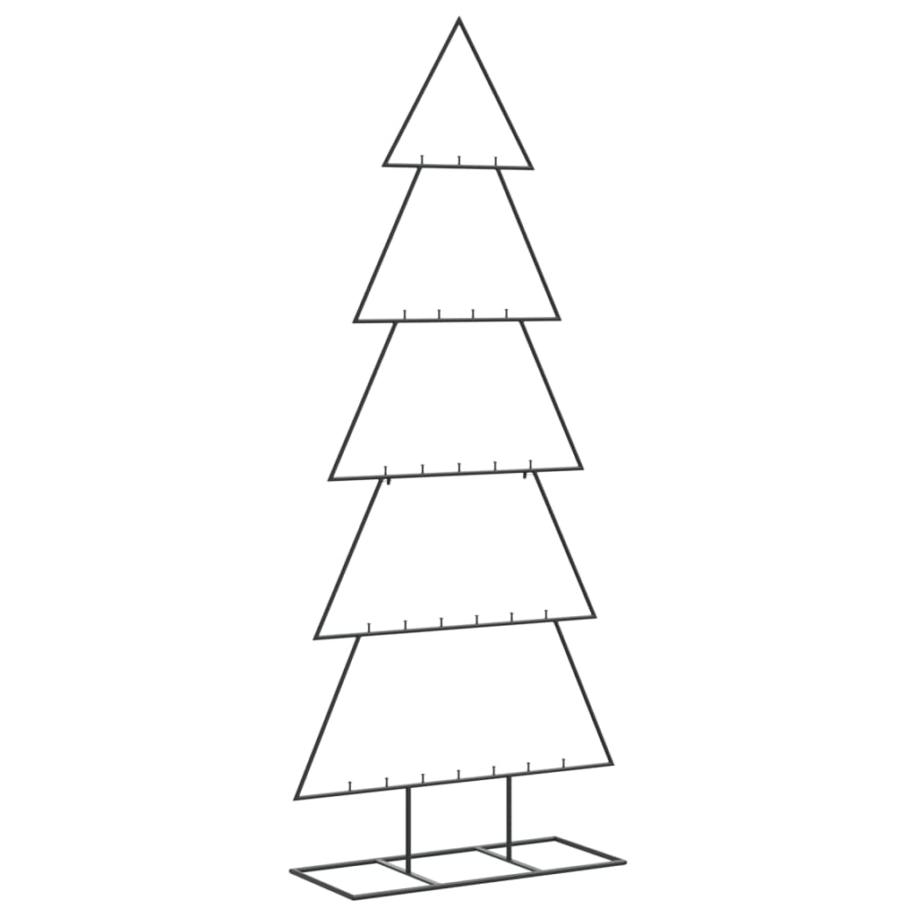 Metal Christmas Tree for Decoration Black 59.1"