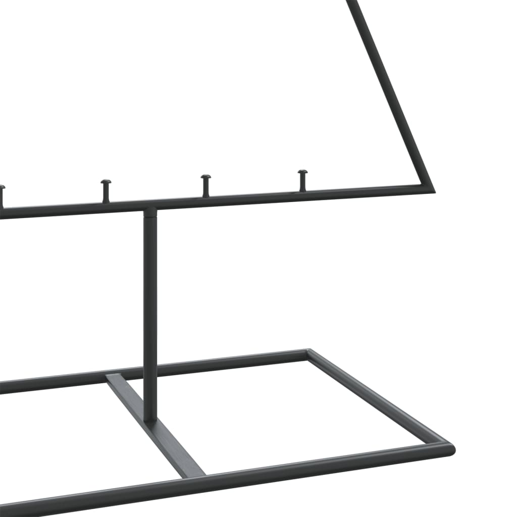 Metal Christmas Tree for Decoration Black 59.1"