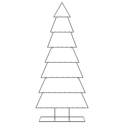 Metal Christmas Tree for Decoration Black 82.7"