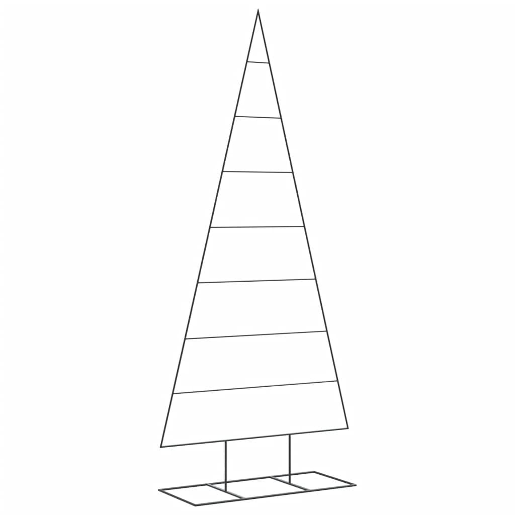 Metal Christmas Tree for Decoration Black 82.7"