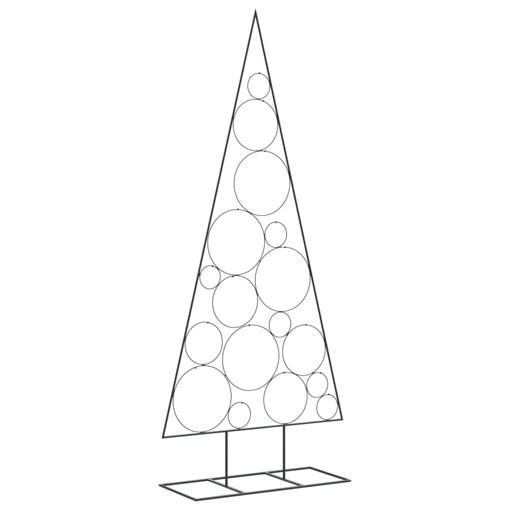 Metal Christmas Tree for Decoration Black 70.9"