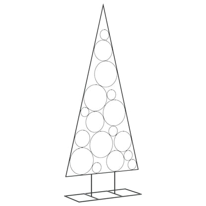 Metal Christmas Tree for Decoration Black 70.9"