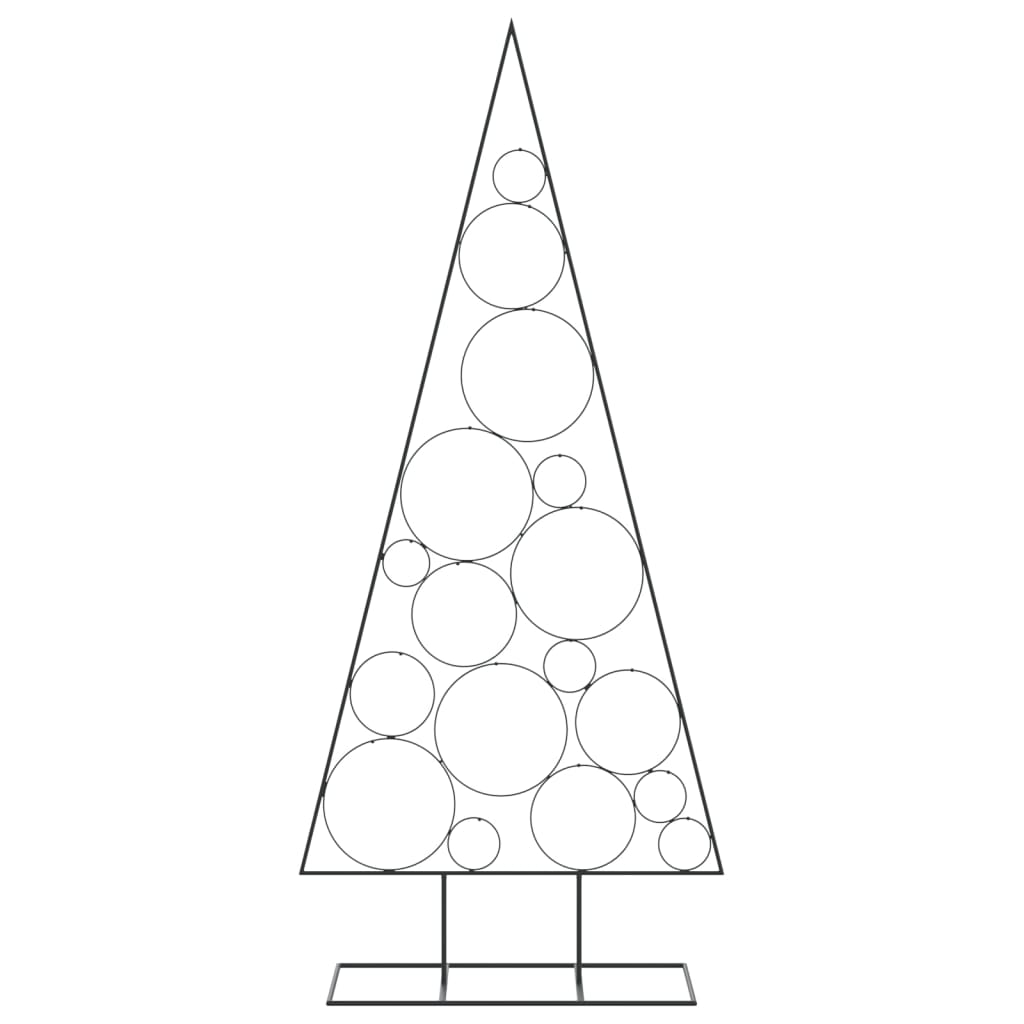Metal Christmas Tree for Decoration Black 70.9"