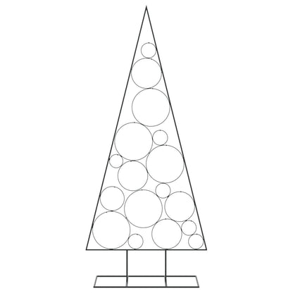 Metal Christmas Tree for Decoration Black 70.9"