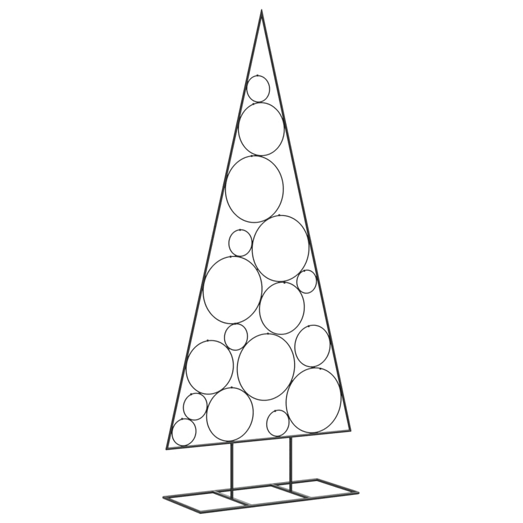 Metal Christmas Tree for Decoration Black 70.9"