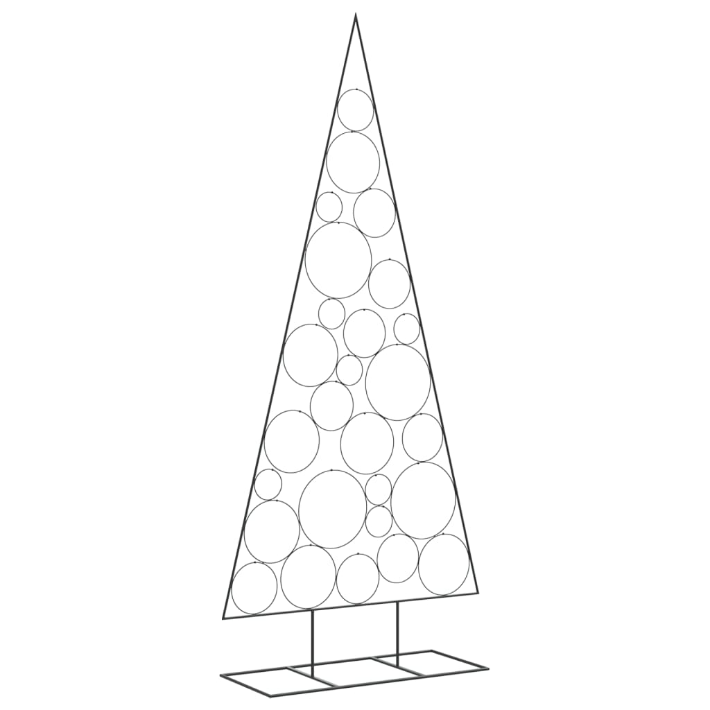 Metal Christmas Tree for Decoration Black 82.7"