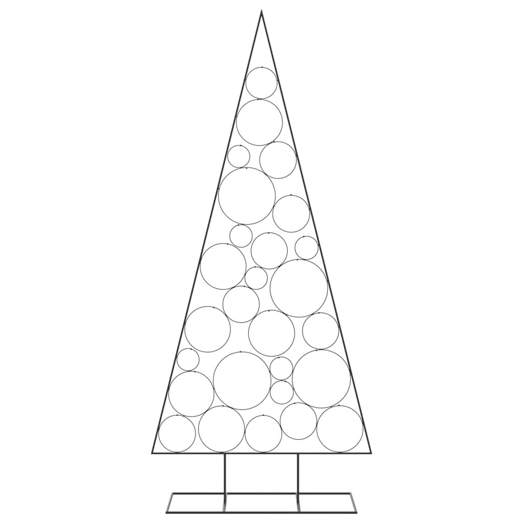 Metal Christmas Tree for Decoration Black 82.7"