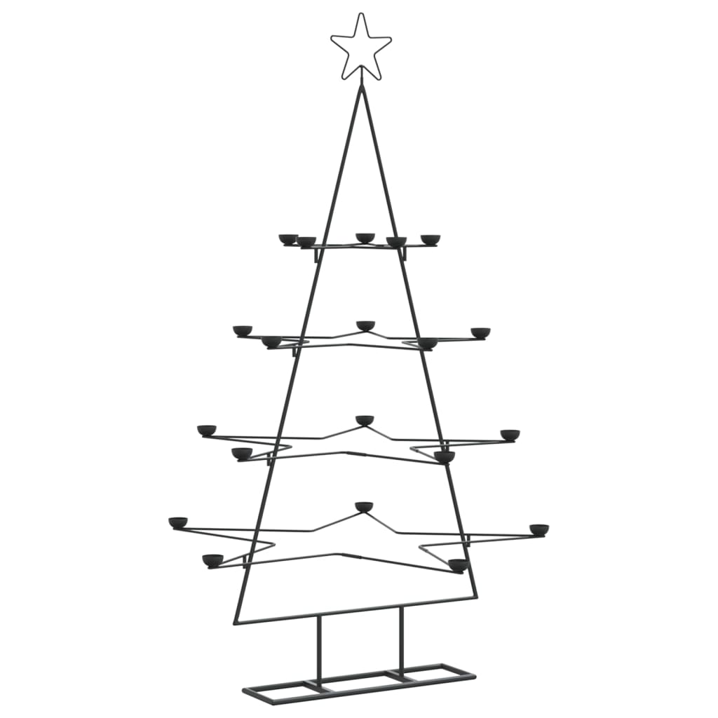 Metal Christmas Tree Black Powder-coated steel 55.1 in tall