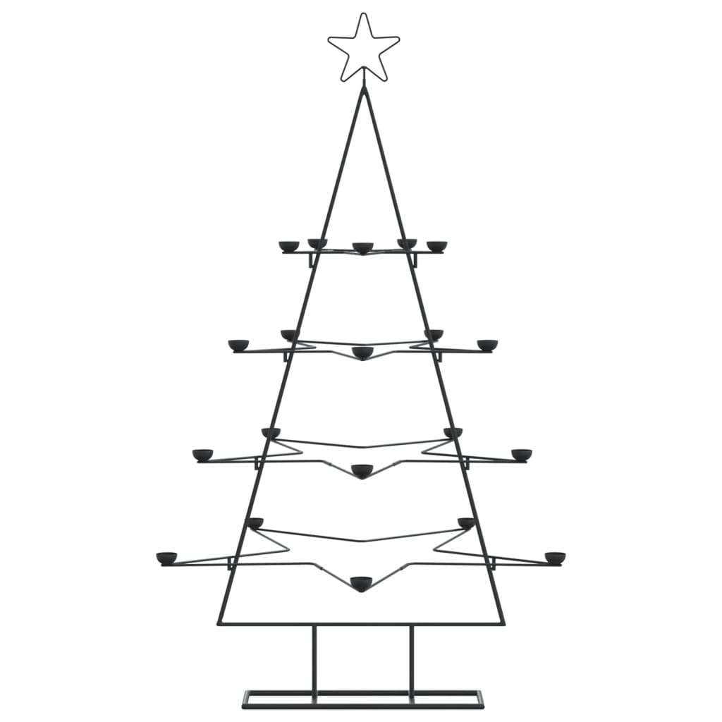 Metal Christmas Tree Black Powder-coated steel 55.1 in tall