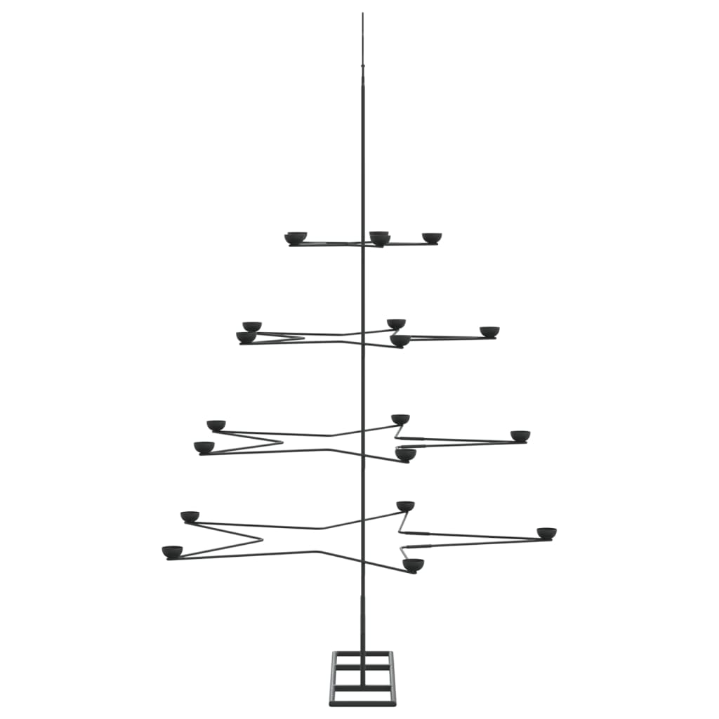 Metal Christmas Tree Black Powder-coated steel 55.1 in tall