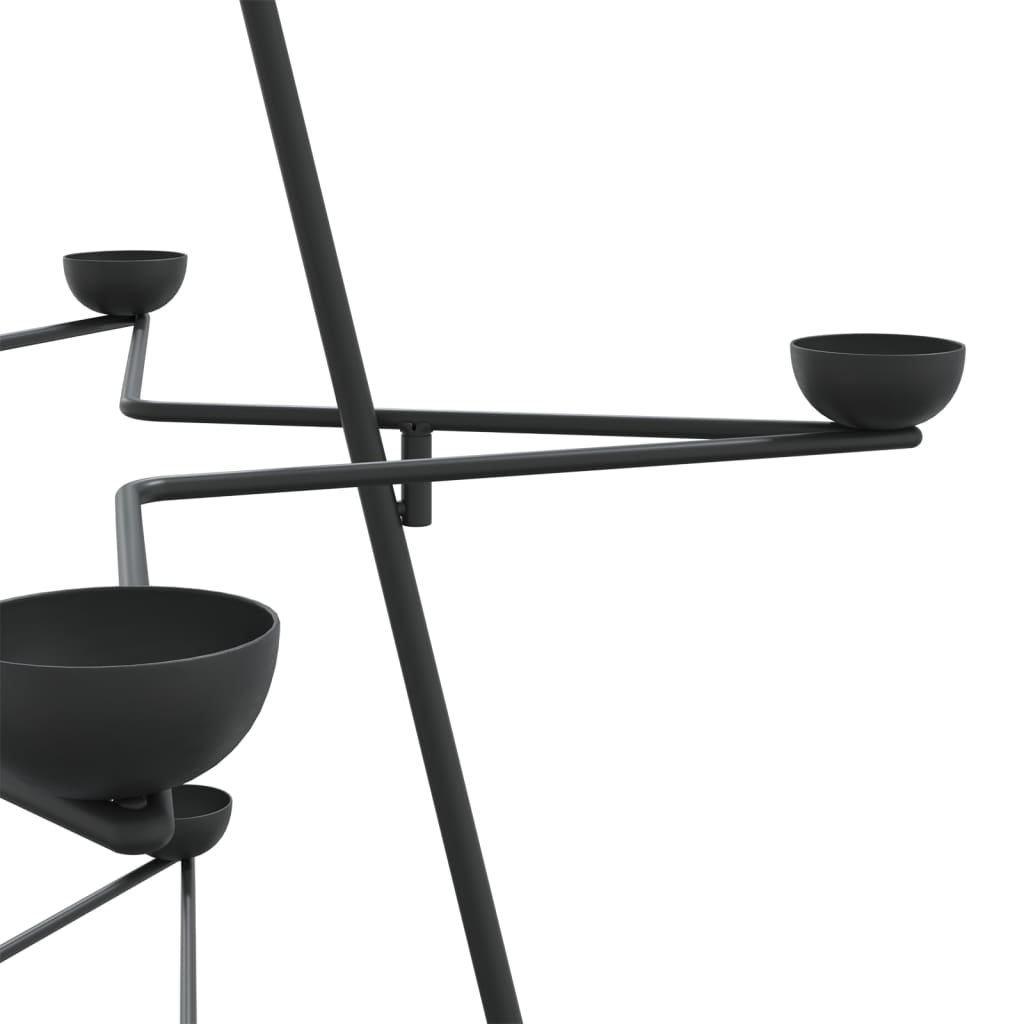 Metal Christmas Tree Black Powder-coated steel 55.1 in tall