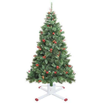 Christmas Tree Stand White and Red Metal and Plastic Medium