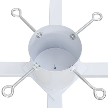 Christmas Tree Stand White and Red Metal and Plastic Medium
