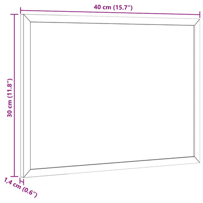 Magnetic Whiteboard with Solid Pine Wood Frame 15.7x11.8"