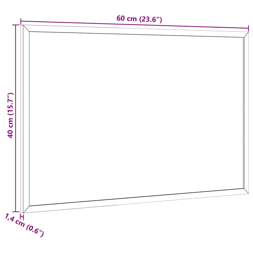 Magnetic Whiteboard with Solid Pine Wood Frame 23.6x15.7"