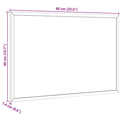 Magnetic Whiteboard with Solid Pine Wood Frame 23.6x15.7"