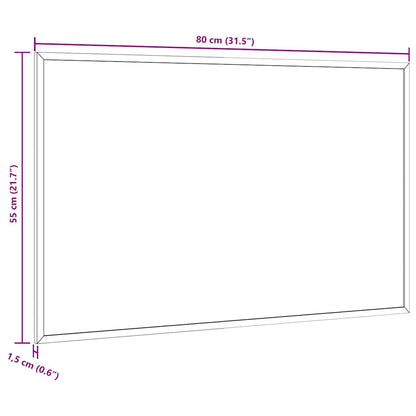 Magnetic Whiteboard with Solid Pine Wood Frame 31.5x21.7"