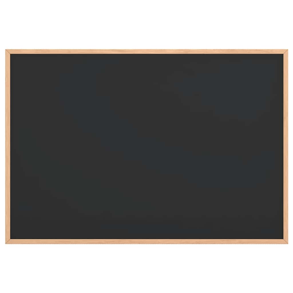 Chalkboard with Solid Pine Wood Frame Black 31.5x21.7"