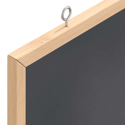 Chalkboard with Solid Pine Wood Frame Black 31.5x21.7"