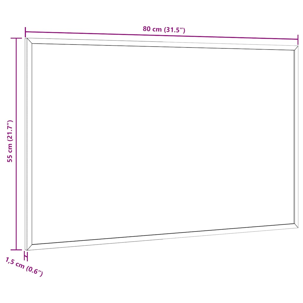 Chalkboard with Solid Pine Wood Frame Black 31.5x21.7"