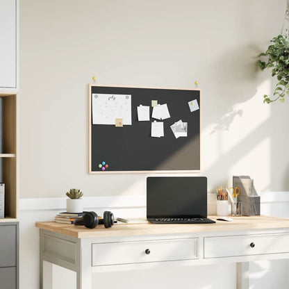 Chalkboard with Solid Pine Wood Frame Black 31.5x21.7"
