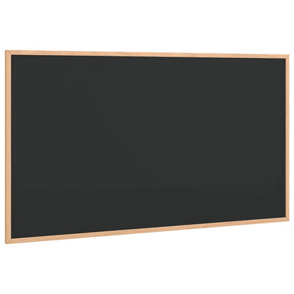 Chalkboard with Solid Pine Wood Frame Black 39.4x21.7"