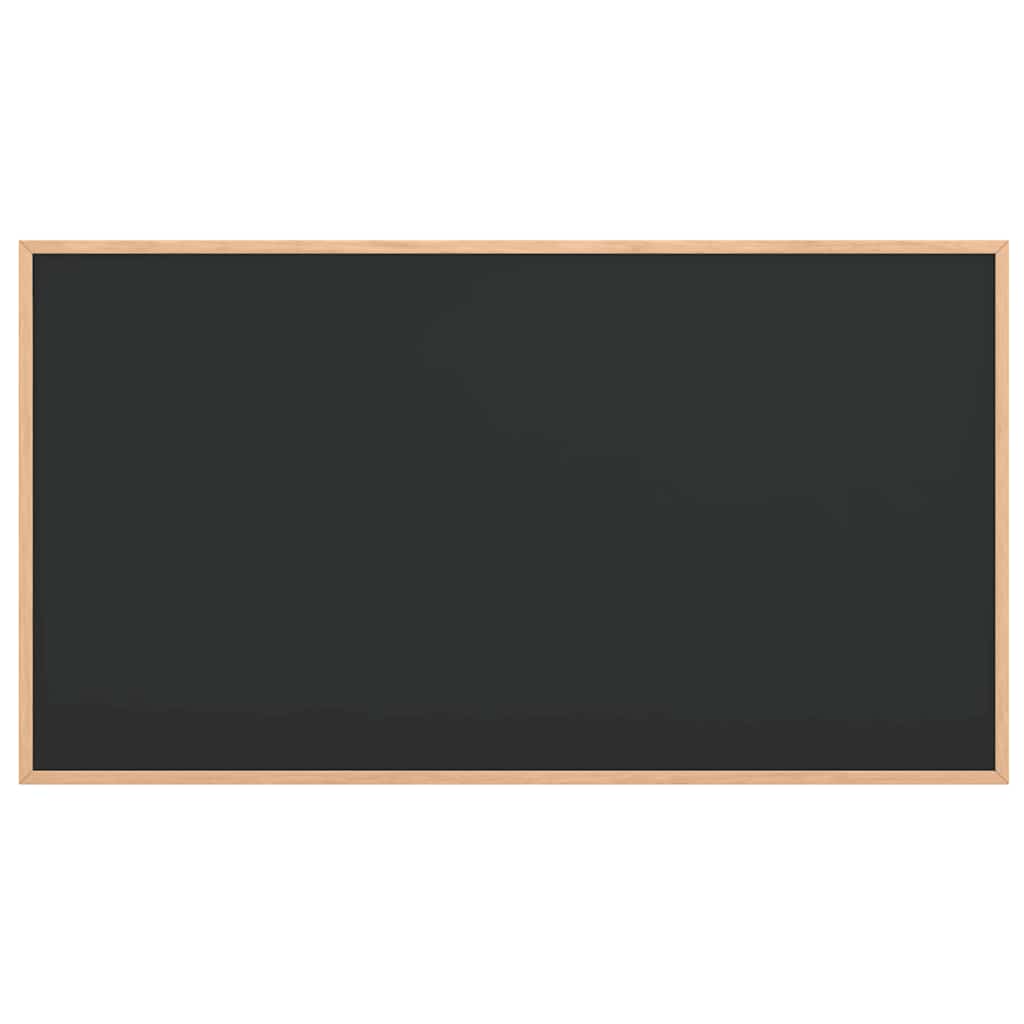 Chalkboard with Solid Pine Wood Frame Black 39.4x21.7"