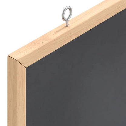 Chalkboard with Solid Pine Wood Frame Black 39.4x21.7"