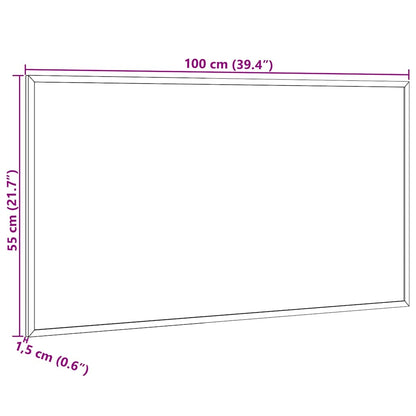 Chalkboard with Solid Pine Wood Frame Black 39.4x21.7"