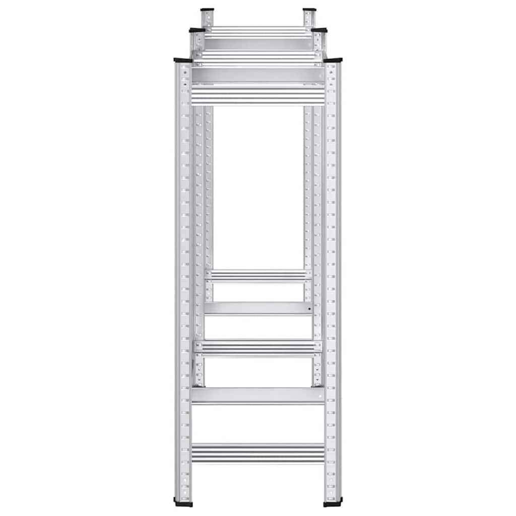 2-Layer Tyre Shelves 2 pcs Silver 43.3x15.7x42.9" Steel