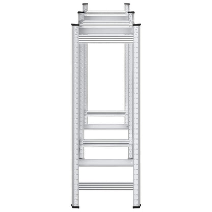 2-Layer Tyre Shelves 2 pcs Silver 43.3x15.7x42.9" Steel