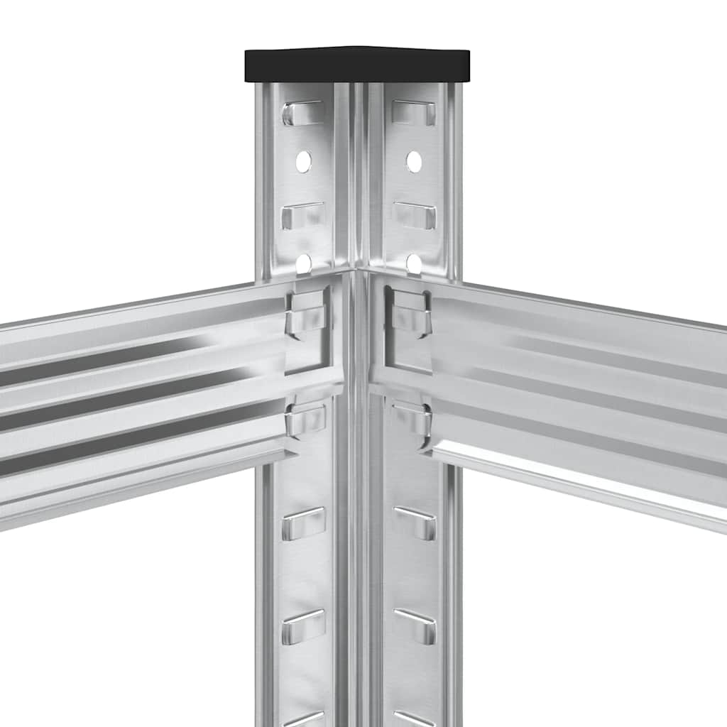 2-Layer Tyre Shelves 2 pcs Silver 43.3x15.7x42.9" Steel