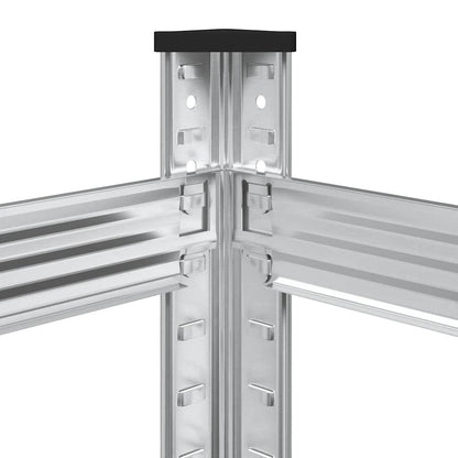2-Layer Tyre Shelves 2 pcs Silver 43.3x15.7x42.9" Steel