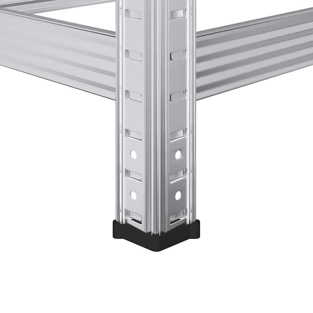 2-Layer Tyre Shelves 2 pcs Silver 43.3x15.7x42.9" Steel