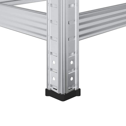 2-Layer Tyre Shelves 2 pcs Silver 43.3x15.7x42.9" Steel