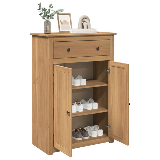 Shoe Cabinet Honey Solid pine wood, Engineered wood Medium