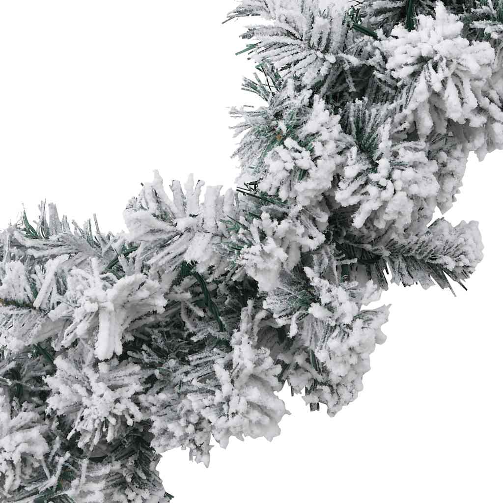 Christmas Garland Green with white snow effect PVC Extra Long