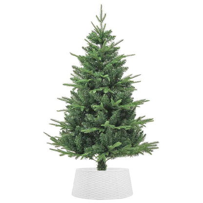 Christmas Tree Skirt White Polypropylene One Size Simple