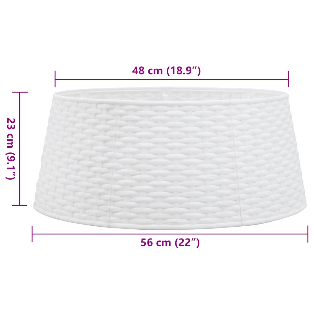 Christmas Tree Skirt White Polypropylene One Size Simple