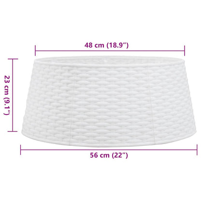 Christmas Tree Skirt White Polypropylene One Size Simple