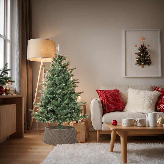 Christmas Tree Skirt Brown Polypropylene Medium