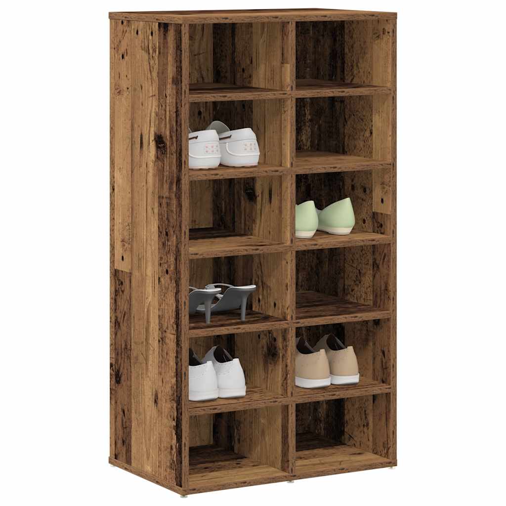 Shoe Rack Old wood Engineered wood Medium Shoe Rack Rectangular
